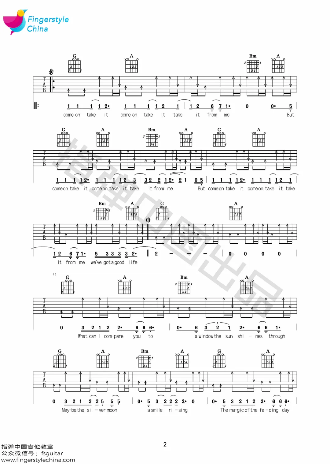 Take-It-From-Me吉他谱2-The Weepies