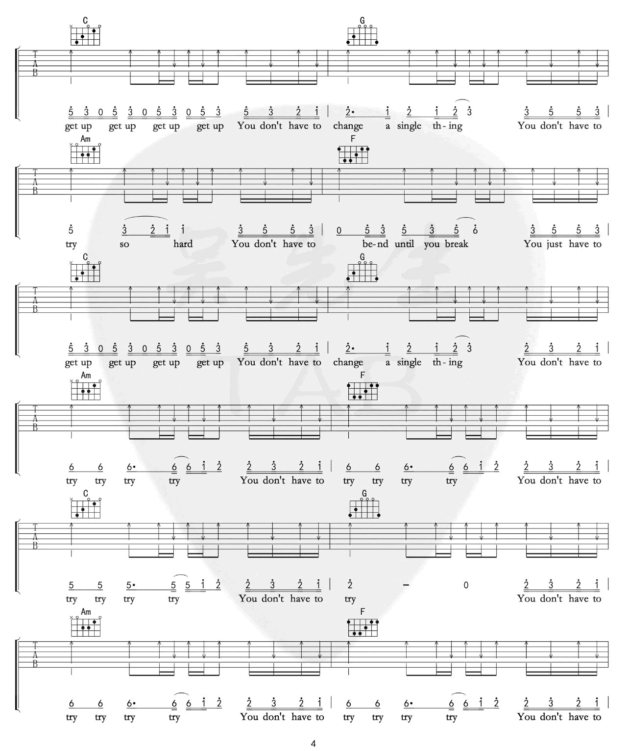 Try吉他谱4-Colbie-Caillat