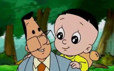 快乐父子俩吉他谱_儿歌_G调指法弹唱谱_图片六线谱